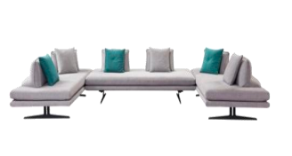 Sky City Fabric Movable Backrest Sofa